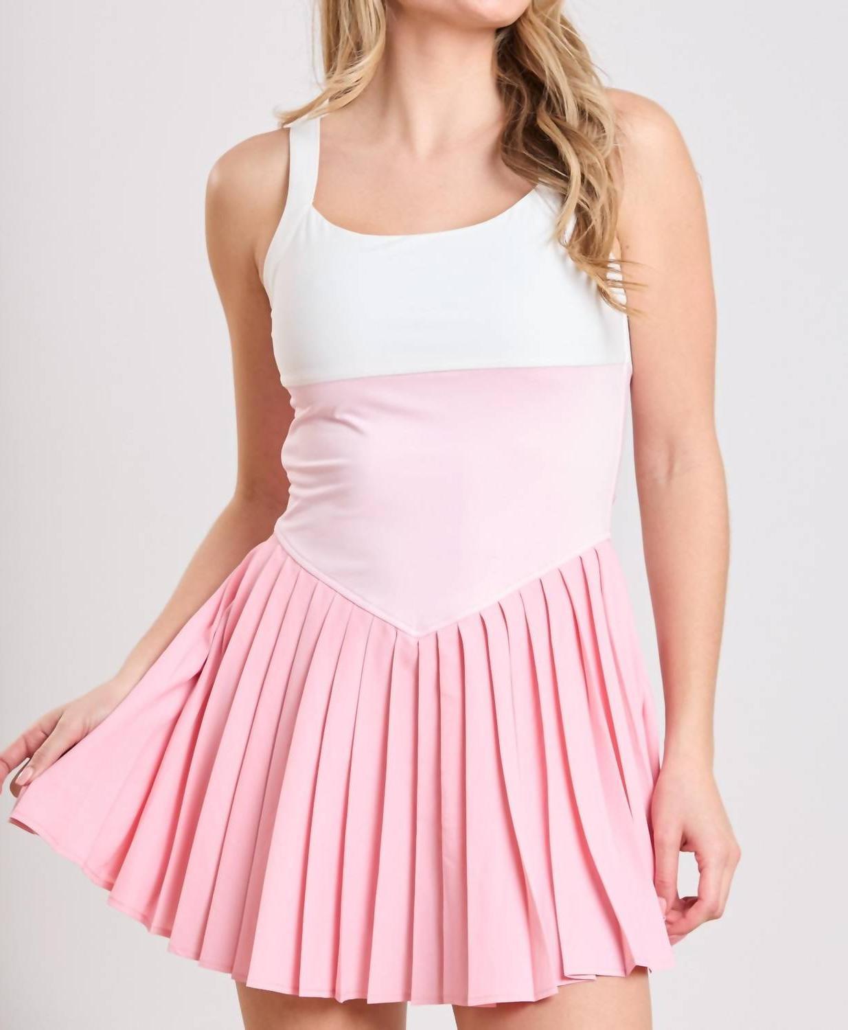 Peach Love Color Block Romper Pink - $57.00