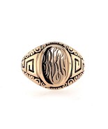Fancy 10k Yellow Gold Antique Signet Ring Jewelry (#J5683) - €385,62 EUR