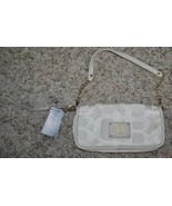 Womens Purse Clutch Handbag Dana Buchman Ivory Jacquard Fabric Leather T... - £14.86 GBP