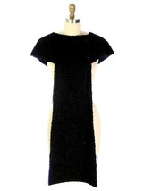 VTG 1950s Faux Karakul Fur Over-Collar Couture Estate Taffeta Lined Even... - $68.31