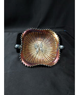C. 1910 Northwood Butterfly Purple Amethyst Carnival Glass Bon Bon Ringe... - $37.39