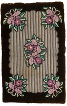Handmade antique American Hooked rug 1.11&#39; x 3.1&#39; (60cm x 94cm) 1910s - £603.51 GBP