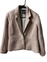 Pierre Cardin Womens 8P Pink Blazer Notched Collar Pearl Buttons - £14.78 GBP