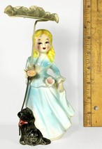 Vintage Young Lady With Parasol Ceramic Figurine - Made By Wales (Circa 1950&#39;s) - £18.41 GBP