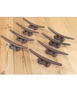 8 Cleat Boat Hooks Handles Pulls Cast Iron Dock Nautical Decor Rustic Fi... - $39.43 CAD