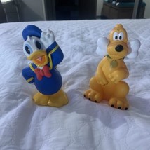 Vintage Donald Duck And Pluto Dog Plastic Kids Toy Figure Disney Cartoon - £5.30 GBP