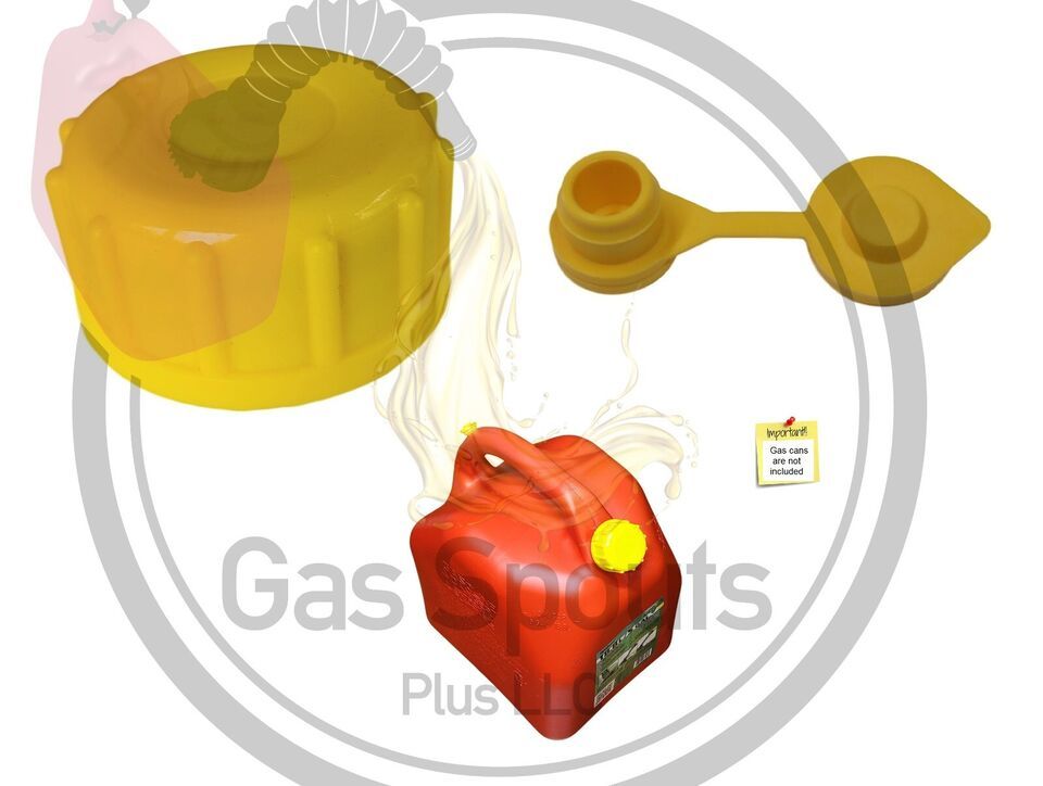 Scepter Aftermarket Closed Gas Can Cap &amp; Yellow Rear Vent Cap WEDCO MIDW... - $6.64