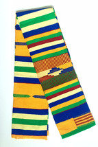 Traditional Hand woven Kente Sash Ashanti Kente Stole African Textile Sash Cloth - £24.12 GBP