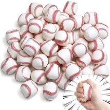 50 Pcs Mini Soft Foam Baseballs 2 Inch In Bulk Sports Themed Baseball Toys Stres - £40.89 GBP