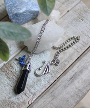 Black Obsidian &amp; Dark Blue Dragonfly Protection Charm - $372.70 MXN
