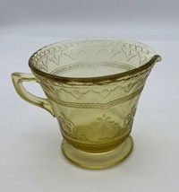 Vintage Federal Madrid Yellow Amber Depression Glass Creamer - $9.99