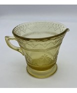 Vintage Federal Madrid Yellow Amber Depression Glass Creamer - $9.99