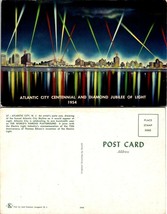 New Jersey Atlantic City Centennial &amp; Diamond Jubilee of Light 1954 VTG Postcard - £7.37 GBP