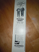 Vintage Kleenex Cartoon Kleenex Habit Print Magazine Advertisement 1937 - £3.15 GBP