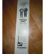 Vintage Kleenex Cartoon Kleenex Habit Print Magazine Advertisement 1937 - £3.17 GBP