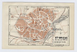 1926 Original Vintage City Map Of SAINT-BRIEUC / Bretagne Brittany / France - £16.94 GBP