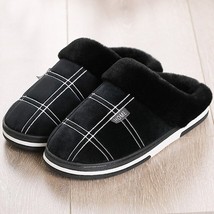 Men home slippers Winter Plus Size 45-50 Household Fashion Gingham Warm Comfy In - £21.56 GBP