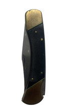 Vintage Colonial USA single blade Lock Folding Knife Leather Sheath case - £53.14 GBP