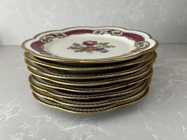 Schumann Bavaria Arzberg 8” Reticulated Gold Edge Assorted Floral Plates - €161,13 EUR