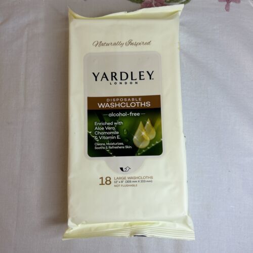 Yardley of London Disposable Washcloths Large 18-count Clean w Camping &amp;... - $7.70