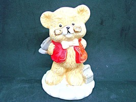 Vintage J. Vazquez Collection Bear With Hammer Porcelain Figurine Fine China 5&quot; - £3.13 GBP