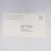 Gimbels Department Store Pittsburgh Envelope (Advertising) - $14.84