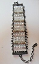 Vintage Signed Tsunami By NY Accessories Bracelet 7&quot; W/ a 2&quot; Adjustable ... - $1,353.62 MXN