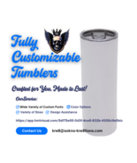20oz Skinny Sublimation Tumbler Custom Stainless Skulls, Skeleton, Pot Leaf - €12,74 EUR