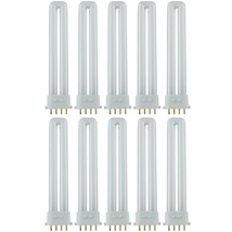 10 Pack Sunlite 13W 4100K Cool White U Shape PL CFL Twin Tube Plugin w/2GX7 Base - £59.14 GBP