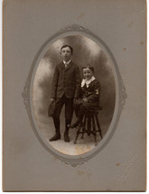 Cabinet Photo Two Young Brothers from the Late 1880s - £6.64 GBP