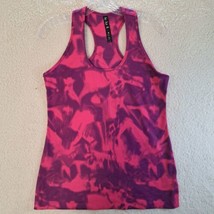 Luka Womens Size Medium Logo Pink Purple Racerback Yoga Athletic Tank Top - $8.33