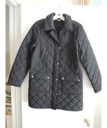 Ladies Jacket Size S Ralph Lauren Quilted Black Car Coat $260 Value EUC - £39.51 GBP