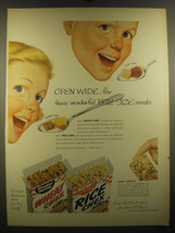 1952 Ralston Wheat Chex and Rice Chex Ad - Open wide.. For those wonderful bite  - £14.45 GBP