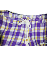 E5 College Classics LSU Tigers Women&#39;s Purple &amp; Gold Plaid Shorts, Size 1 - $20.36 CAD