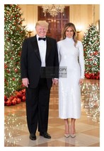 President Donald Trump &amp; Melania Trump Christmas 4X6 Photo - £6.23 GBP