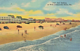 Jacksonville Beach Florida~Lot Of 4 Vintage POSTCARDS-CARS-SURF-AERIAL-BOARDWALK - £11.58 GBP