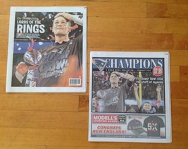 Patriots Boston Globe+Herald Set Super Bowl Champions Commemorative Edit... - $13.56