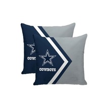 Dallas Cowboys NFL Side Arrow Poly Span Decor Pillows Blue 16&quot; x 16&quot; Lot of 2 - £46.93 GBP