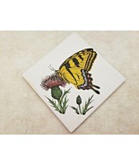 Yellow Monarch Butterfly On Thistle Art Tile &quot;Custom Style Designs&quot;  Mad... - $32.06 CAD