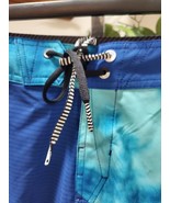 Volcom Men Blue &amp; Yellow Polyester Pull On Swim Trunk Logo Print Shorts ... - $41.03 CAD