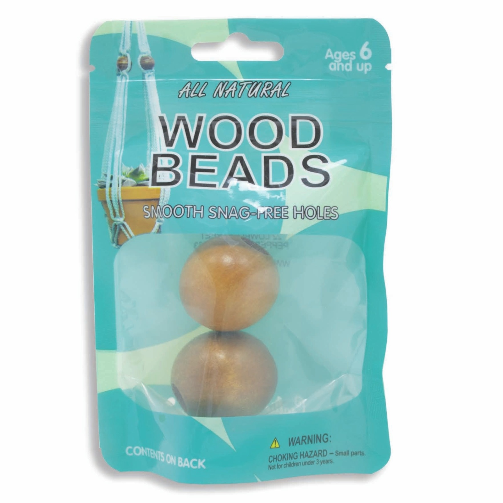 Pepperell Braiding Round Wood Bead 32mm-Maple PWB32-02 - $7.15