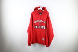 Vintage Reebok Mens 2XL Distressed Spell Out Atlanta Falcons Football Hoodie Red - £47.44 GBP