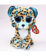 Ty Beanie Boos COBALT The Blue Leopard 6 inch Plush Stuff Animal Toy 202... - $8.79
