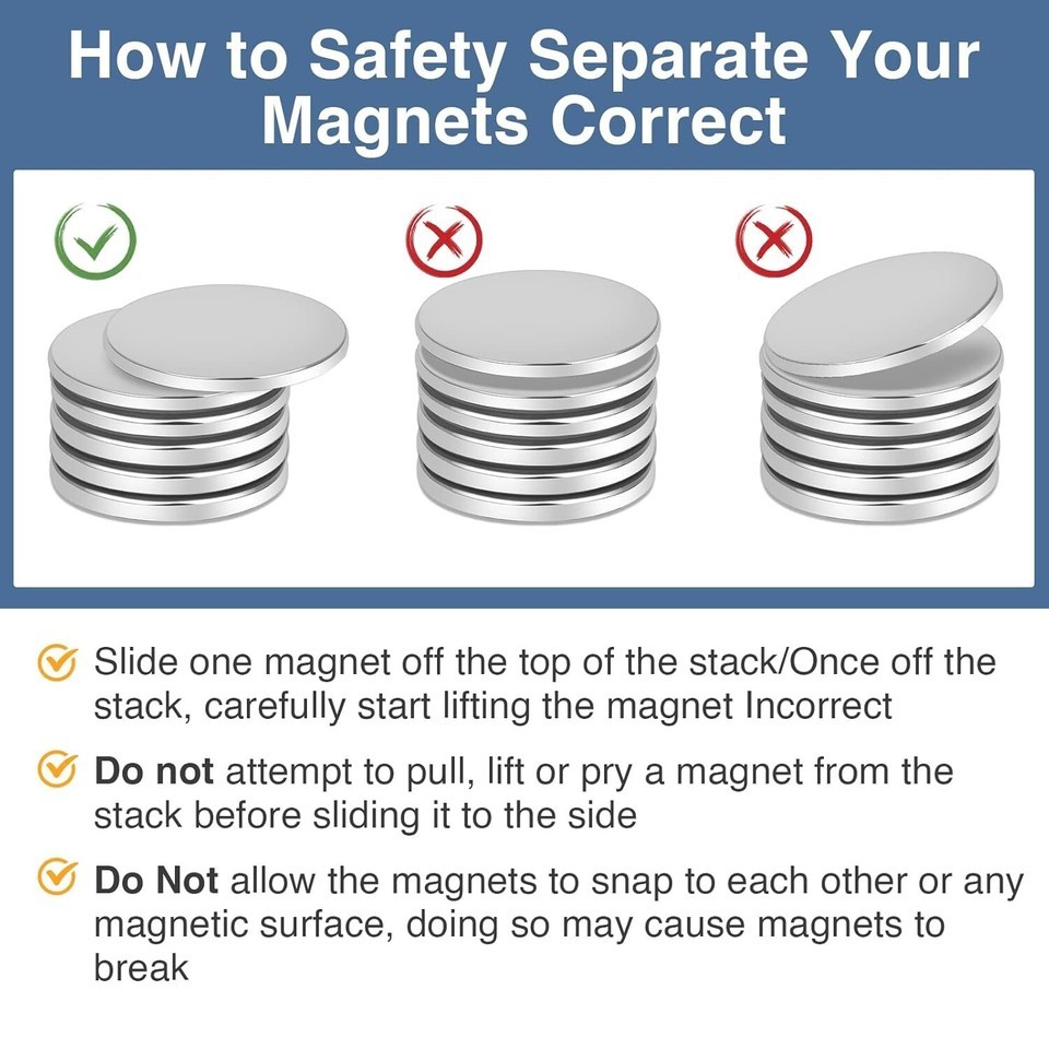 100 Count Small Strong Neodymium Magnets - Ideal for Home & Office Applications Item image 9