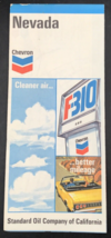 Vintage 1971 Nevada Chevron Standard Oil Company Street Road Map -- HM Gousha Co - $9.49