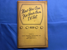 Vintage Now You Can Fix Your Own T.V. Set By Marlin Research Laboratorie... - $376.60 MXN