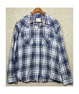 Ariat Shirt Men&#39;s XXL Blue Plaid Pearl Snap Western Casual - $20.80