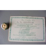 Vintage 1960 Continental Oil Company Conoco Safe Driver Certificate With... - €52,84 EUR