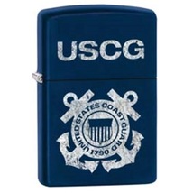 Zippo Lighter - USCG Distressed Logo Navy Matte - 854703 - $30.56
