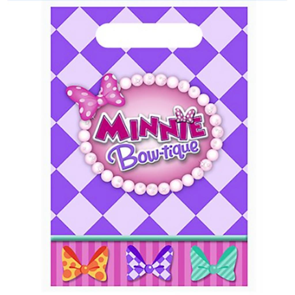 Minnie Mouse Bow-tique Party Favor Treat Loot Bags Birthday Supplies 8 C... - $2.95